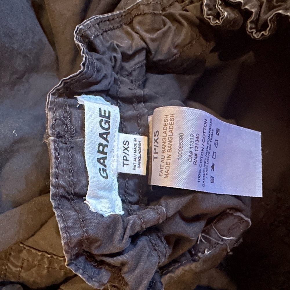 Black garage parachute pants